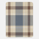 Tan & Arctic Gray XL 60x80 Plaid Sherpa Throw Blanket Throw Blankets