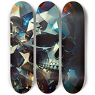 Skull Rider 3-Panel Skateboard Series Triptych Skateboard Deck