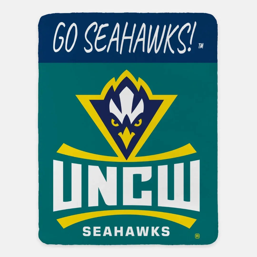 UNC Wilmington XL 60x80 Throw Blanket - Go Seahawks Throw Blankets