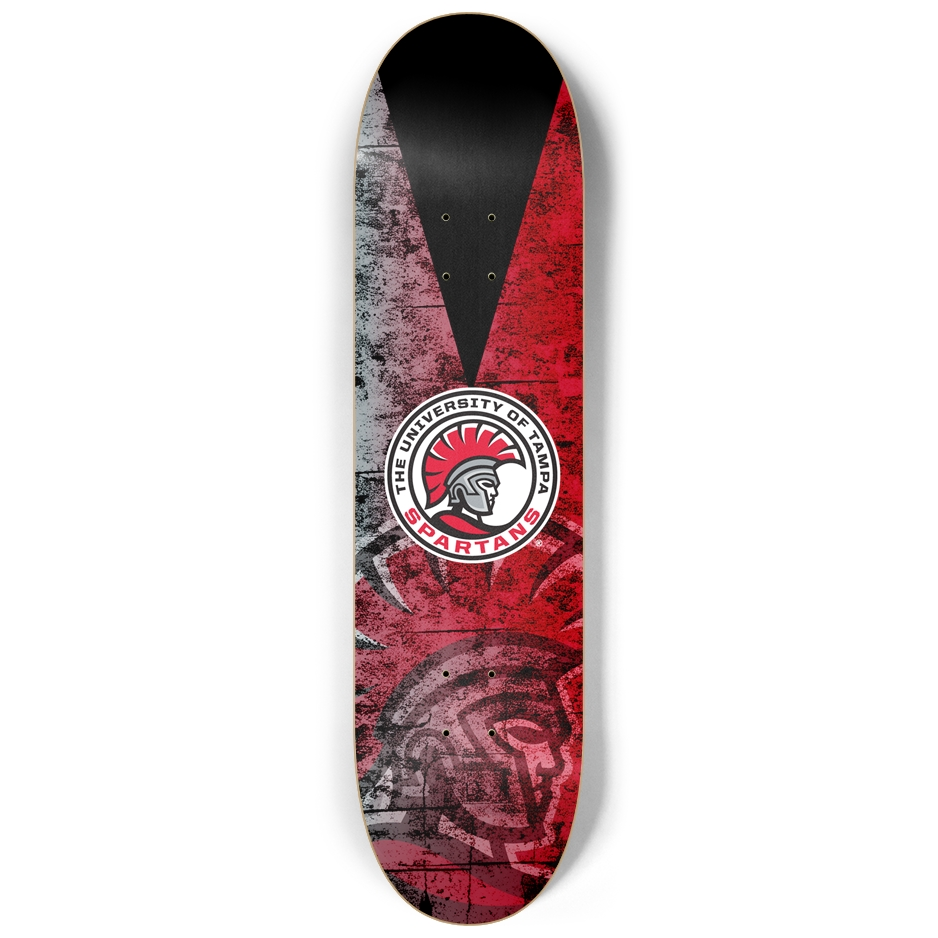 University of Tampa Spartan Grunge Skateboard Deck Skateboard
