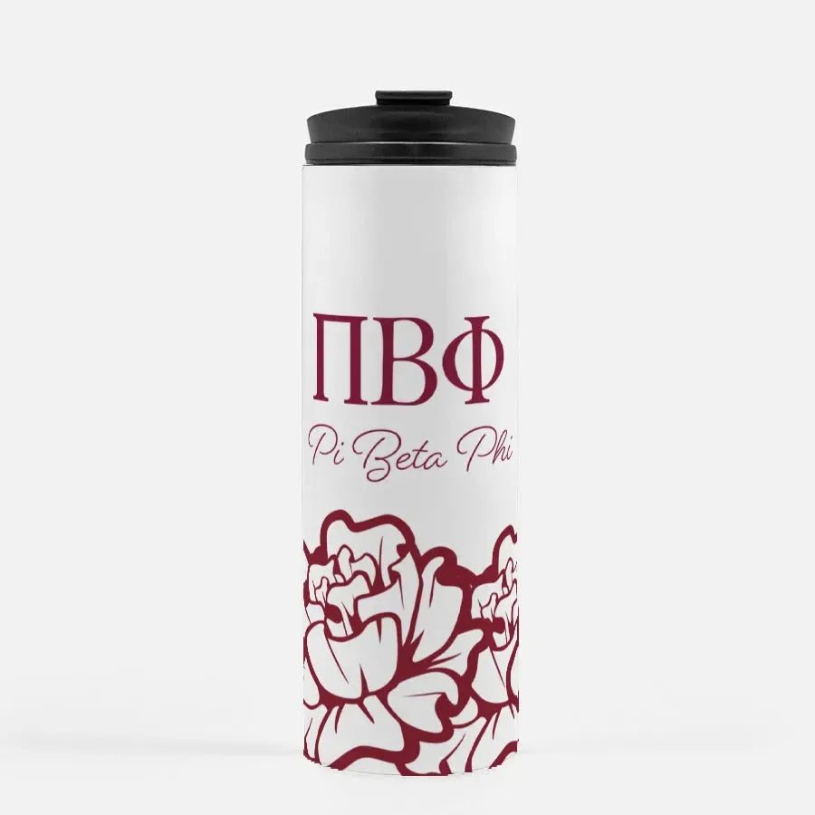 Pi Beta Phi Carnation Thermal Tumbler 16 oz. Drinkware