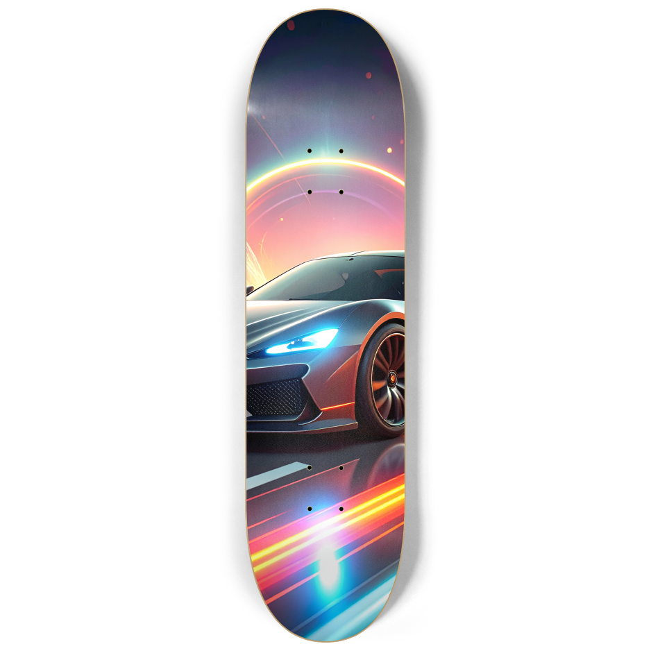 Sports Car Hyperwave 3-Panel Series Skateboard Deck Triptych Skateboard Deck