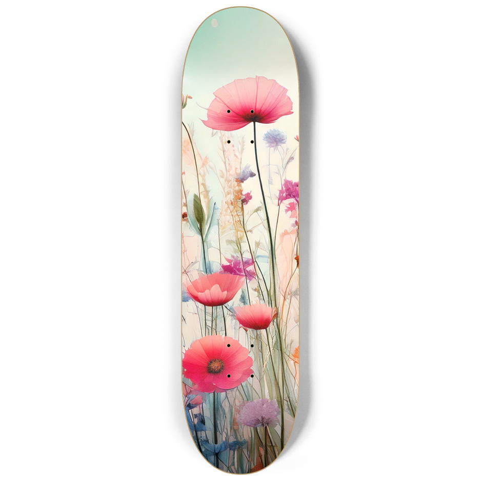 Wildflower 3-Panel Series Triptych Skateboard Deck Skateboard Deck