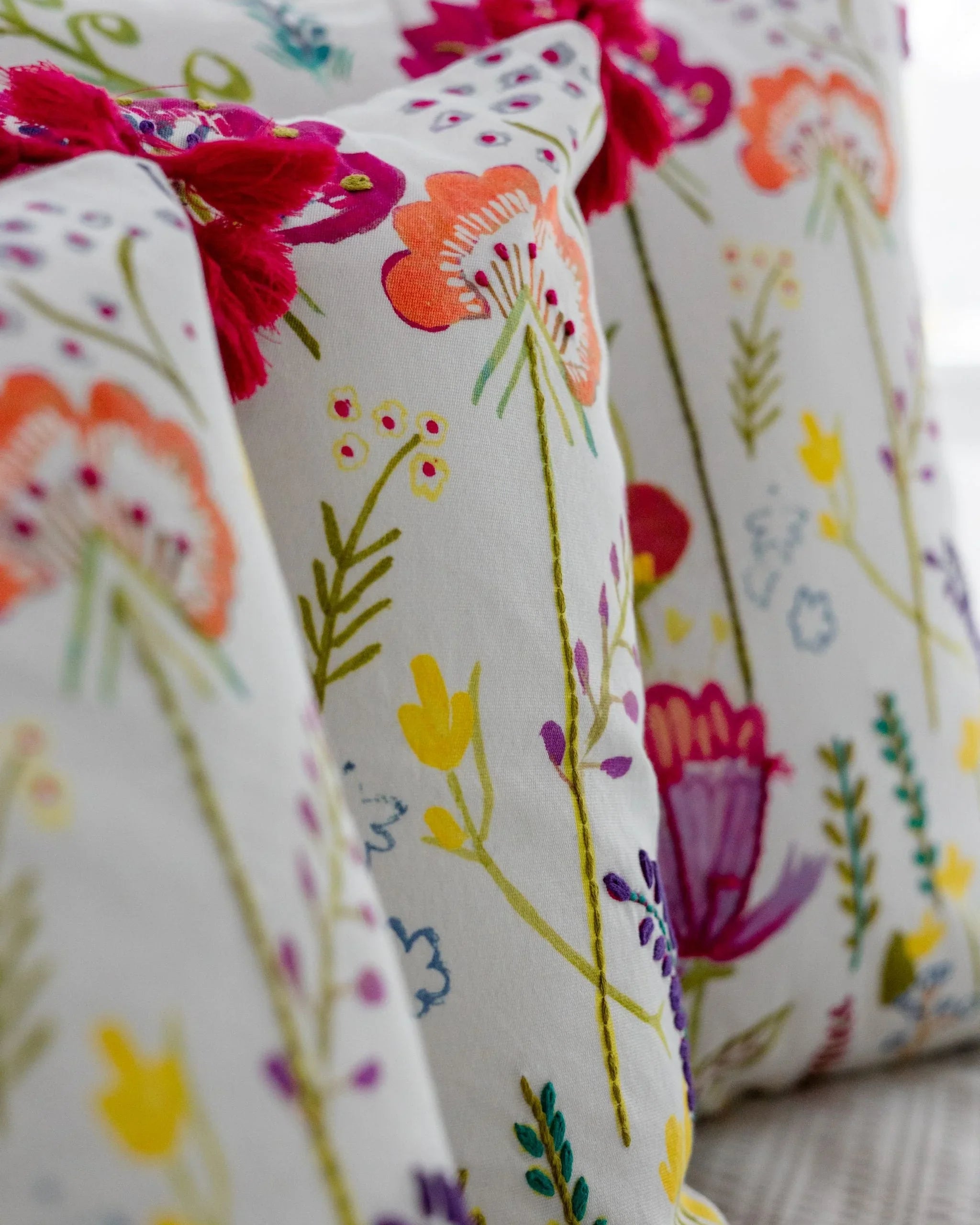 Blossom Embroidered Cushion Cover | Dorm Decor