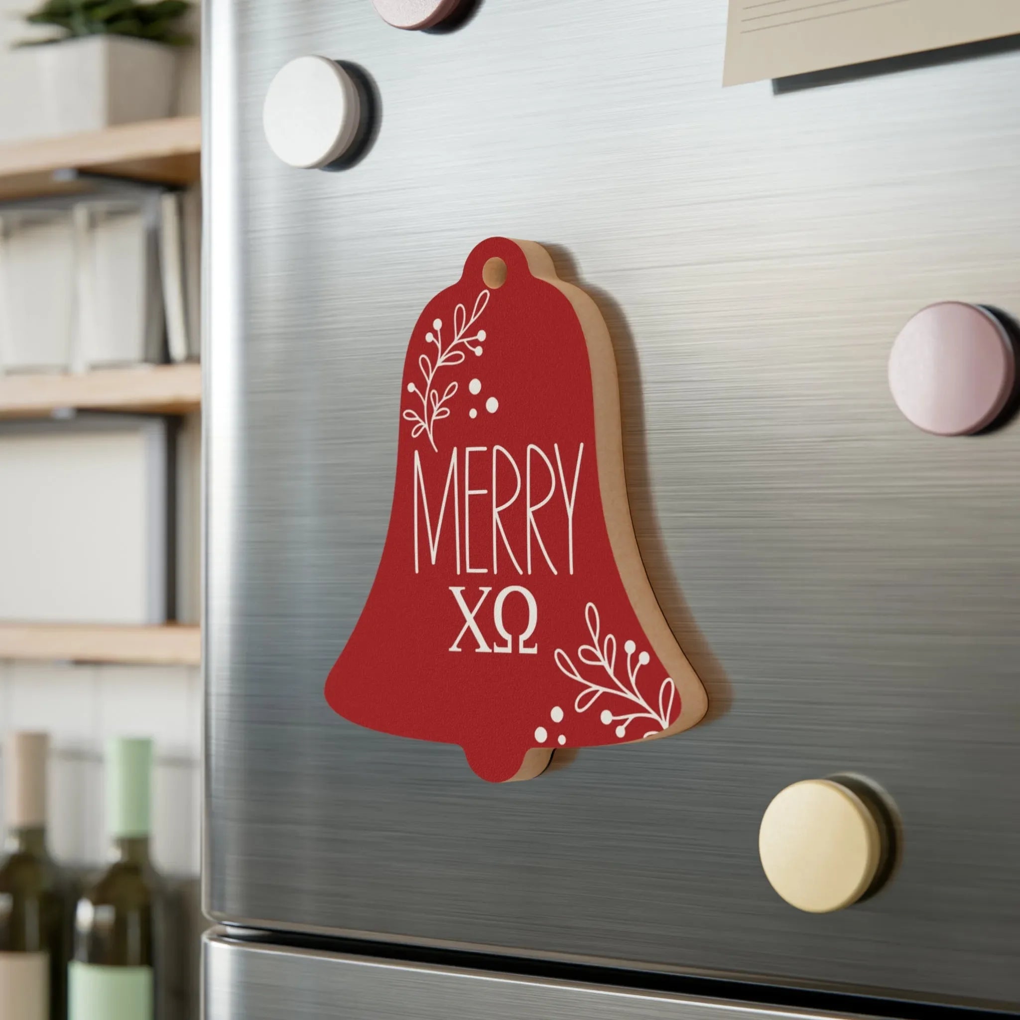 Chi Omega Wood Christmas Ornaments / Magnets (Set of 3) Holiday Ornaments