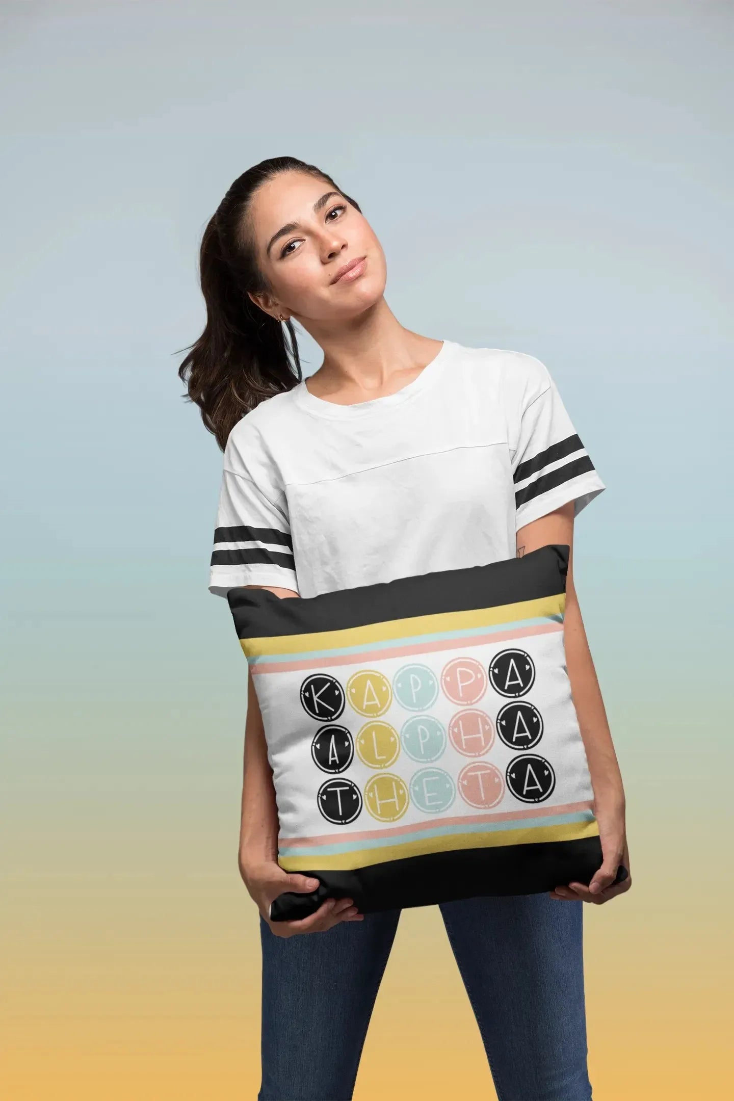 Kappa Alpha Theta 18" Throw Pillow Cover - Dots Pillow Covers