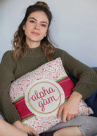 Alpha Gam 18" Throw Pillow Cover - Combo Stripes Pillow Covers