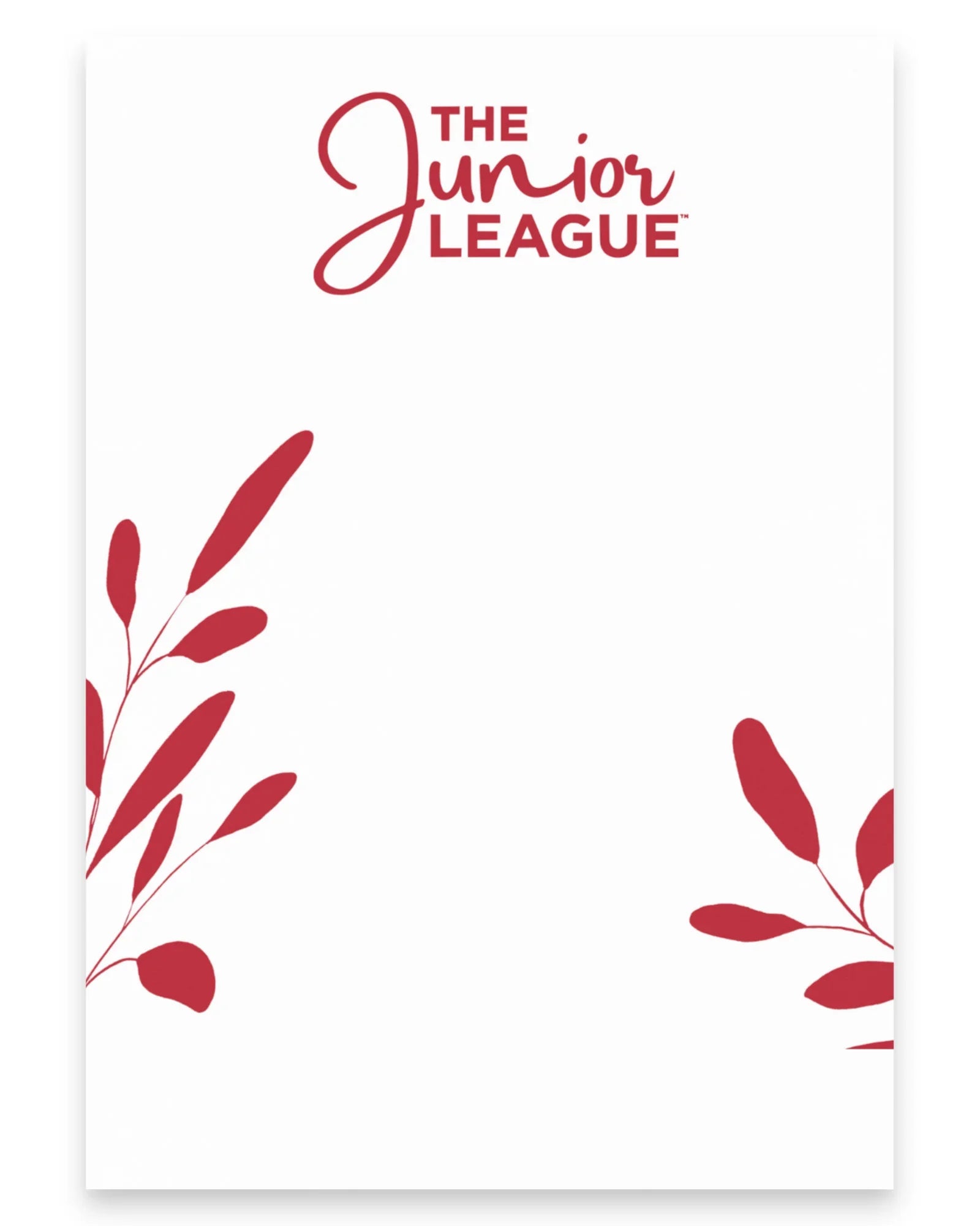 Junior League Red Leaf Post It Notes | JL Stationary & Gifts