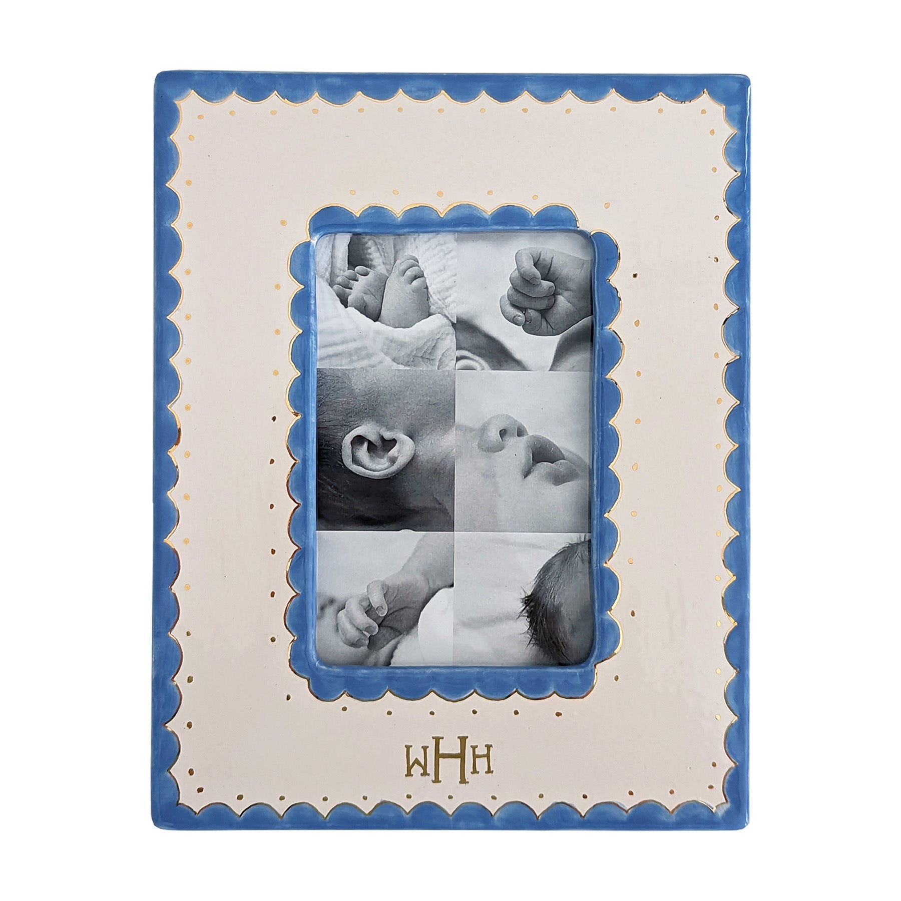 Scallop Monogrammed Photo Frame | Dorm Accessories