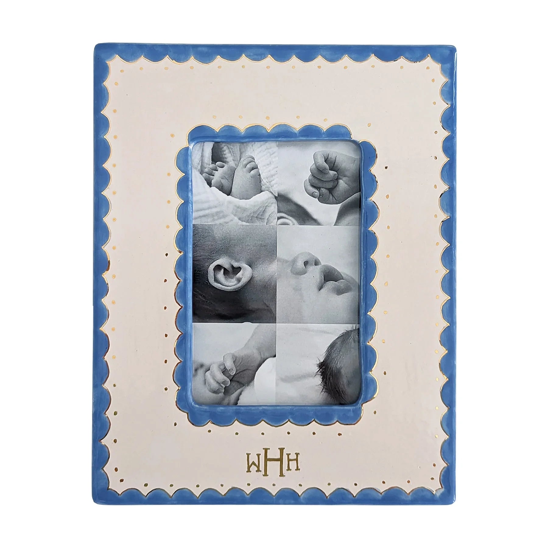 Scallop Monogrammed Photo Frame | Dorm Accessories