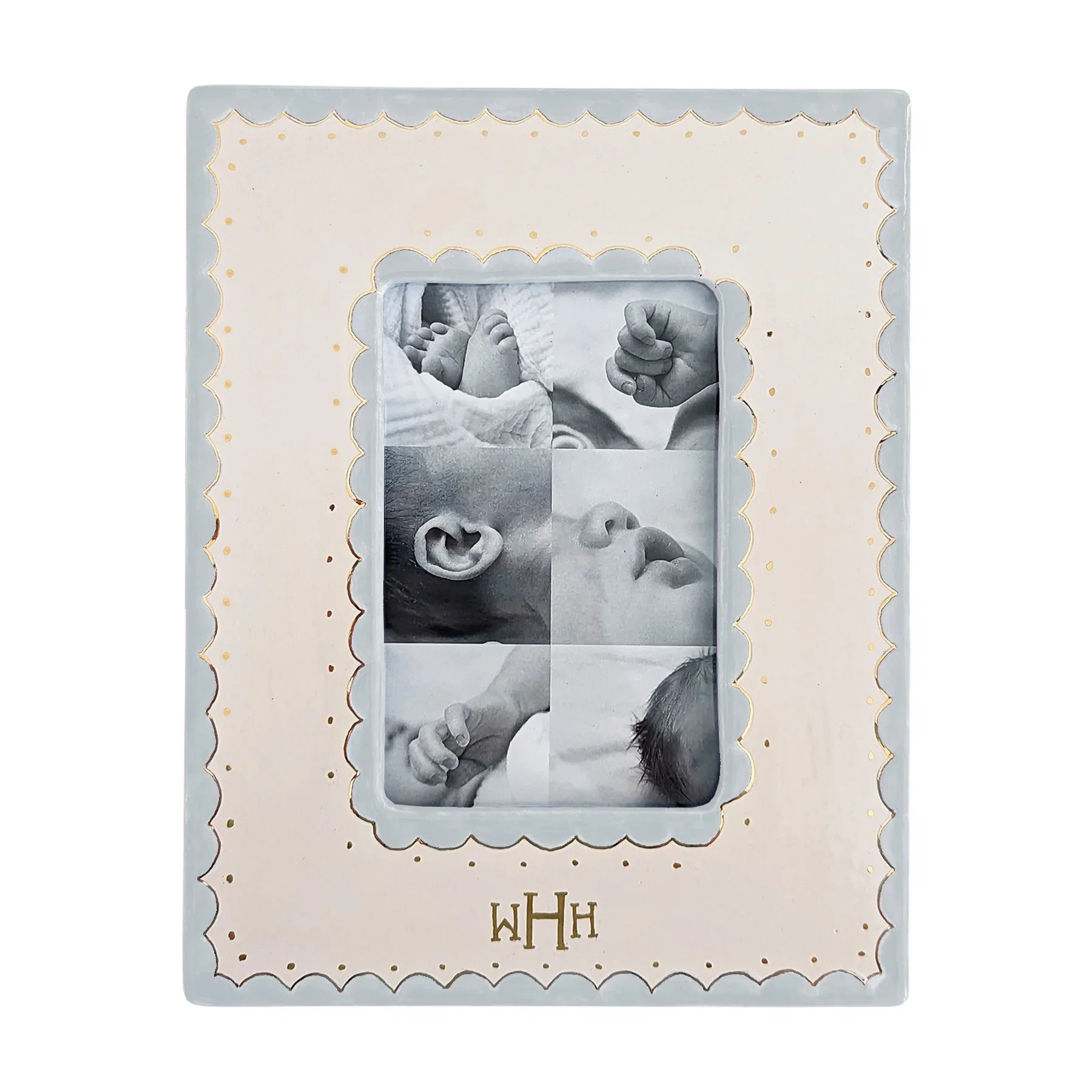 Scallop Monogrammed Photo Frame | Dorm Accessories