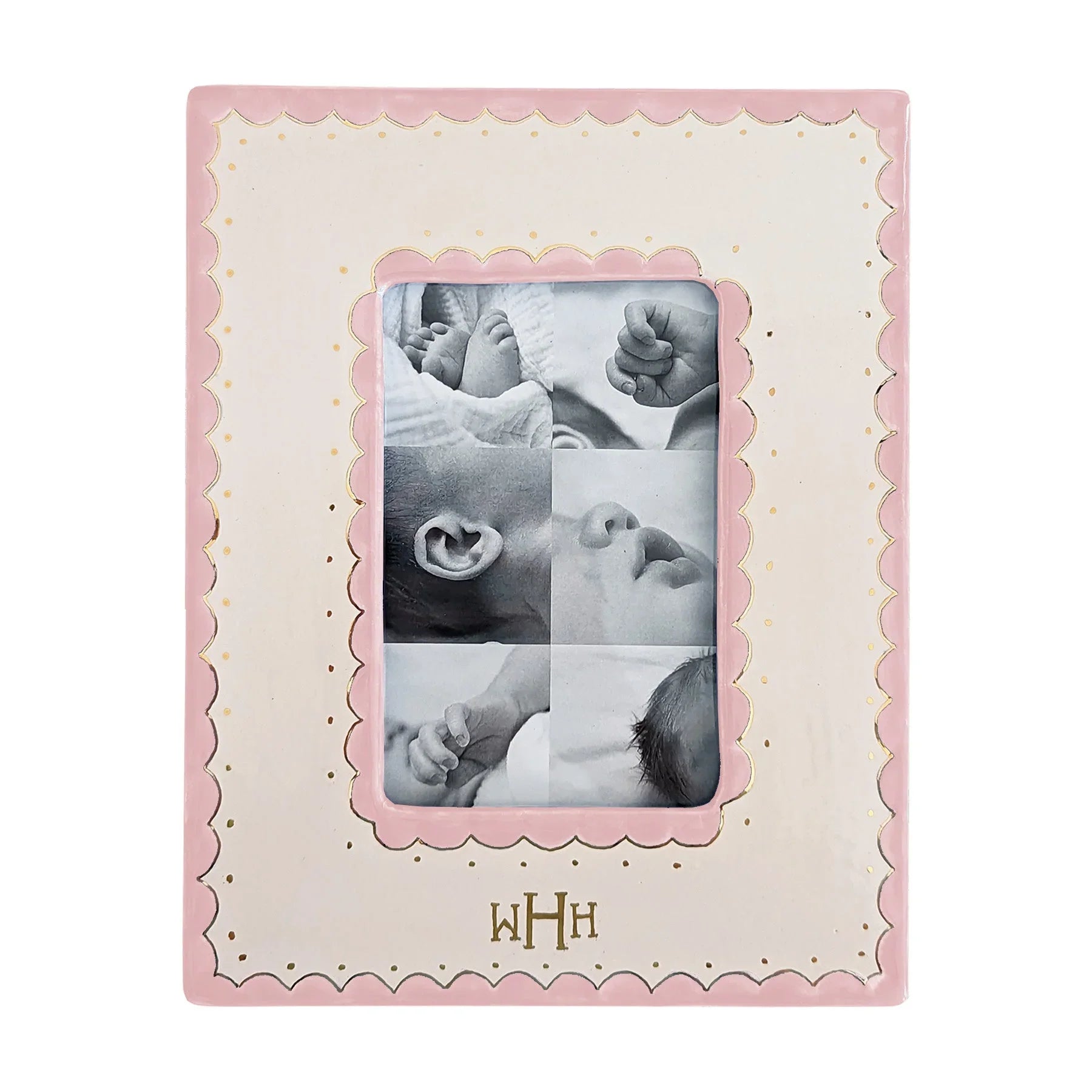 Scallop Monogrammed Photo Frame | Dorm Accessories