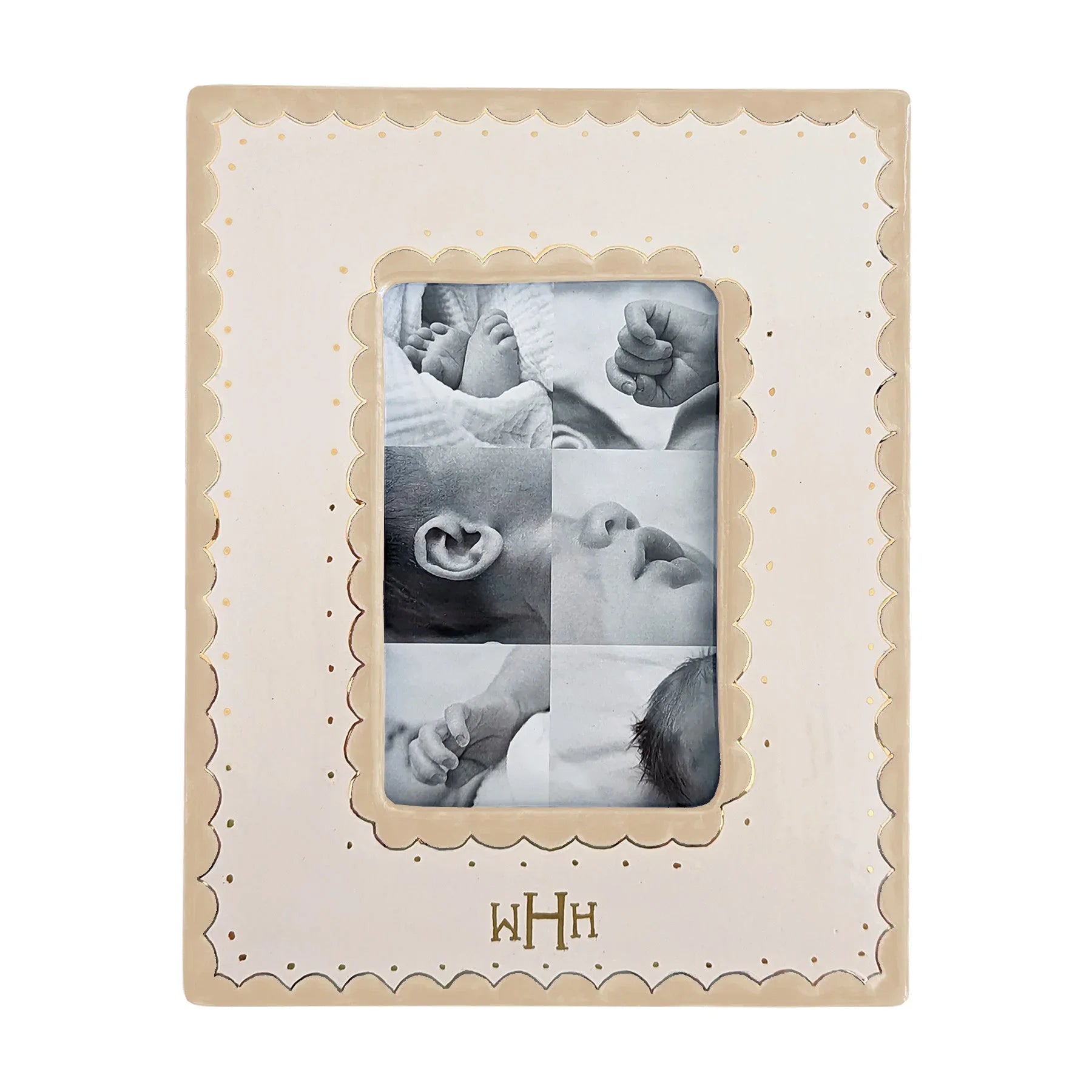 Scallop Monogrammed Photo Frame | Dorm Accessories