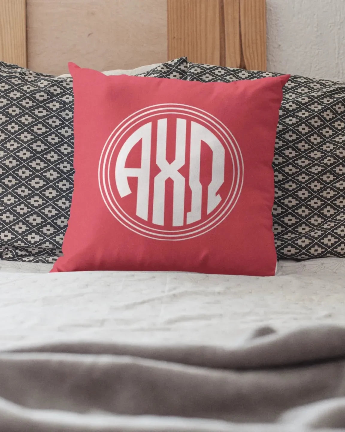 Alpha Chi 18" Monogram Throw Pillow Cover Pillow Covers