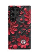 University of Tampa Samsung Galaxy 24, 23 Mobile Phone Case - 3D Floral Gloss Mobile Phone Cases