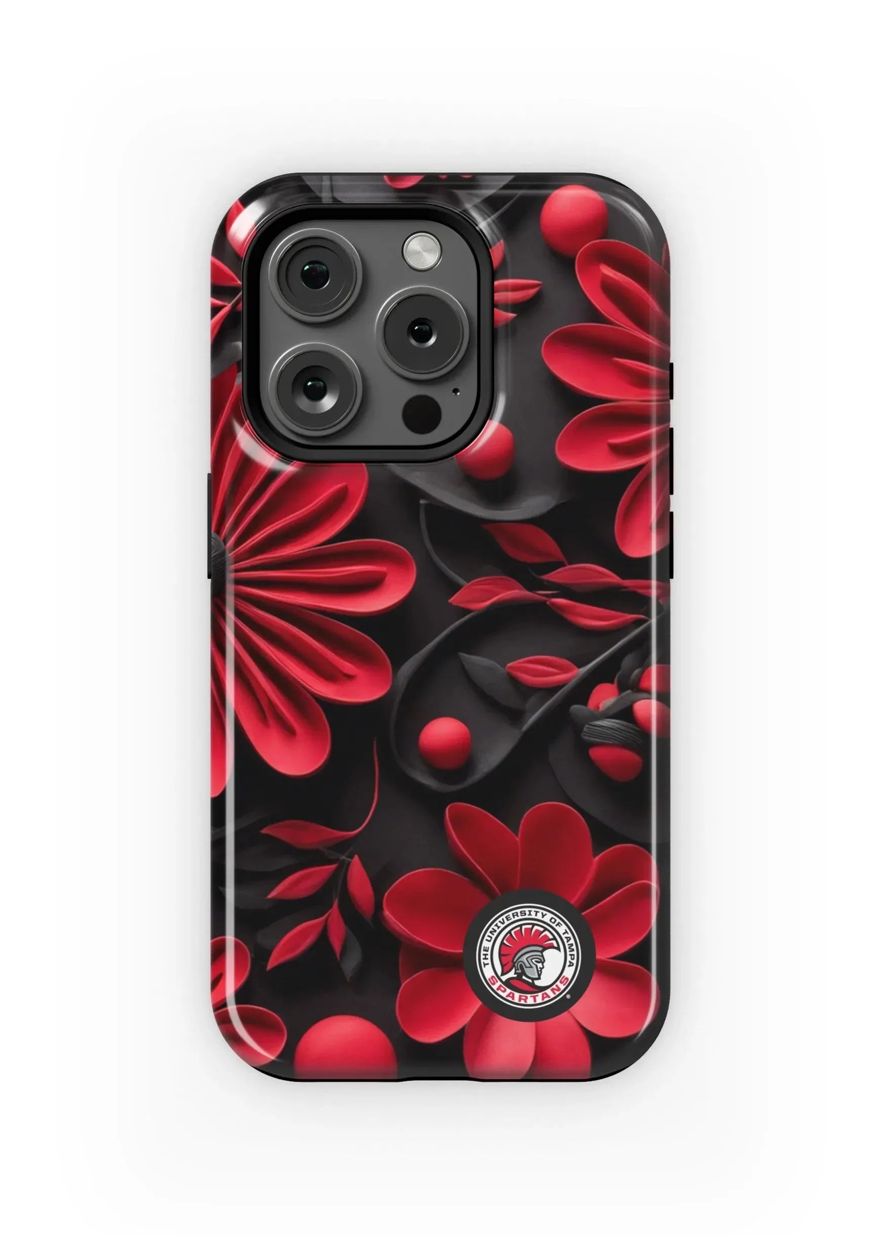 University of Tampa iPhone 15, 14, 13 Mobile Phone Case - 3D Floral Gloss Mobile Phone Cases