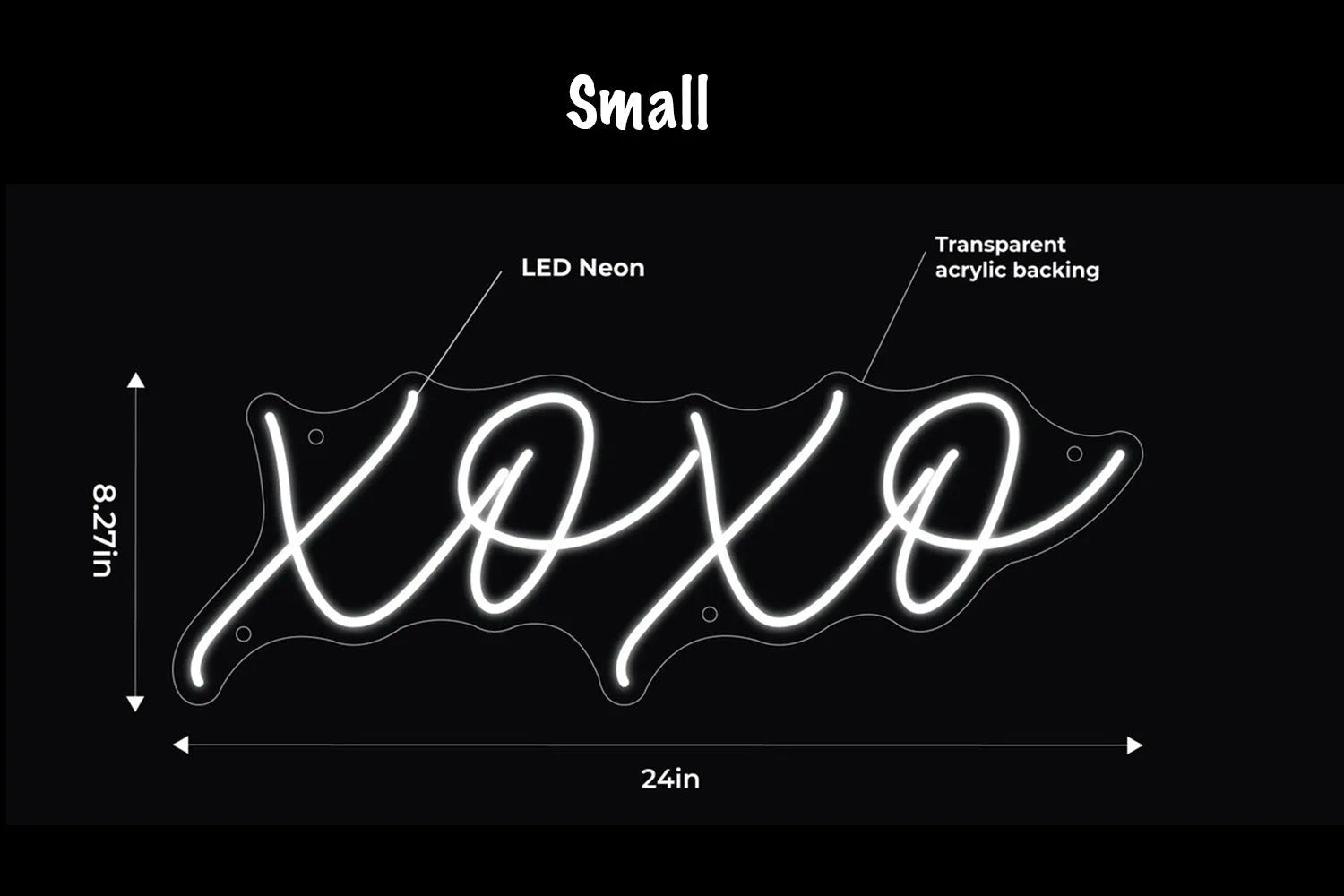 XOXO LED Neon Sign w/ Dimmer Neon Signs