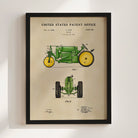 Vintage Tractor US Patent Art Print | Dorm Decor | Wall Art