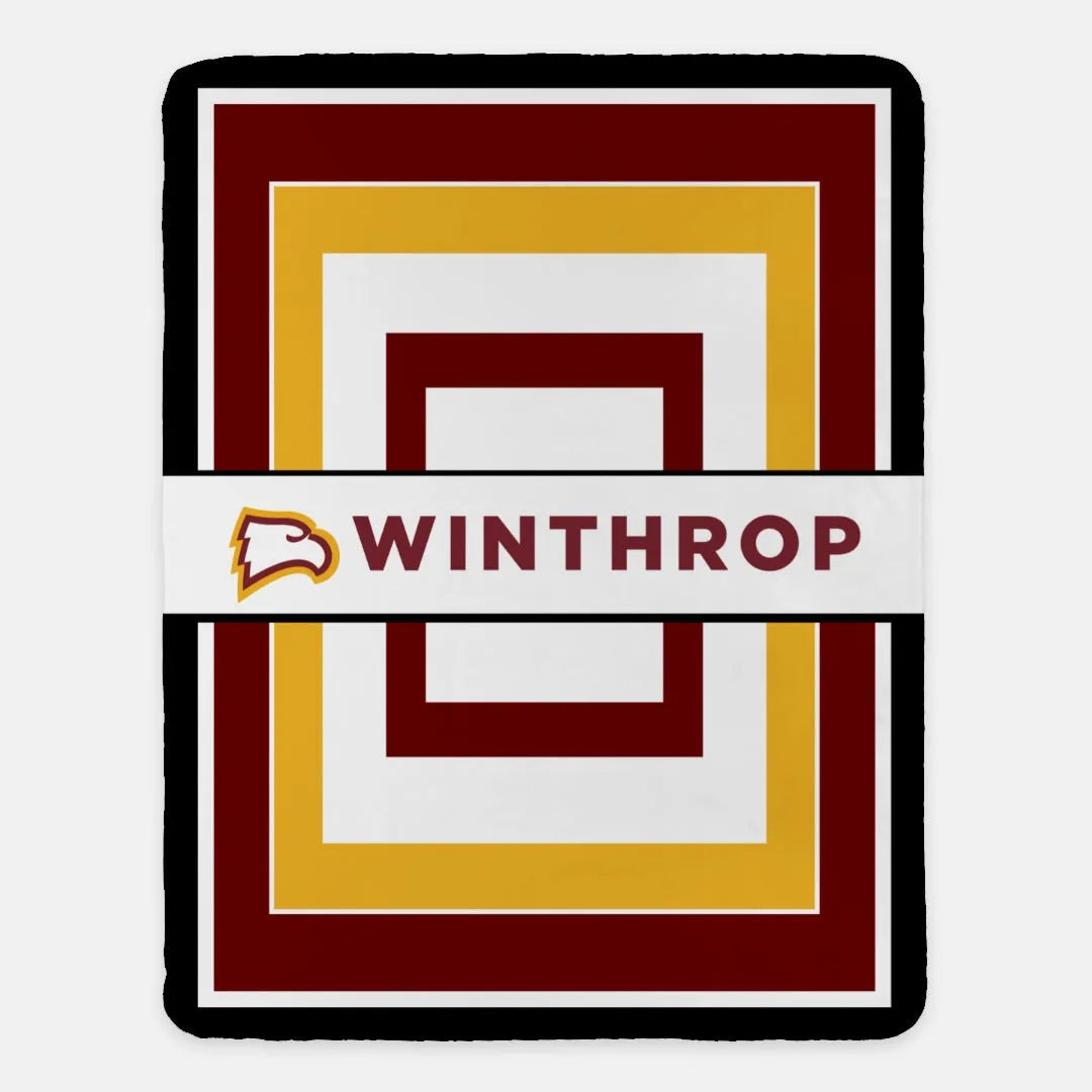 Winthrop University Blanket - Layered Colors 60"x80" | Gifts and Dorm | Festive Fit Home