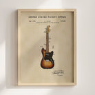 Fender Stratocaster Patent Art Print | Dorm Decor for Music Lovers