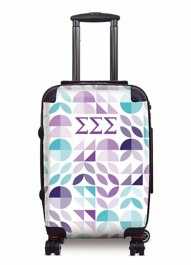 Tri Sigma Carry-on Suitcase - Geo Petals Suitcases