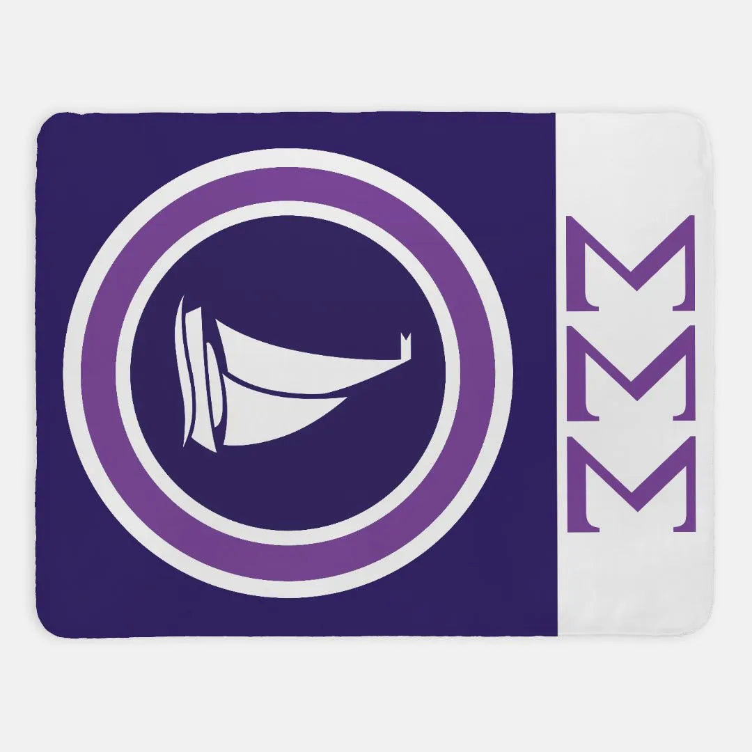 Tri Sigma XL 60x80 Sherpa Blanket - Bullseye Sailboat Throw Blankets