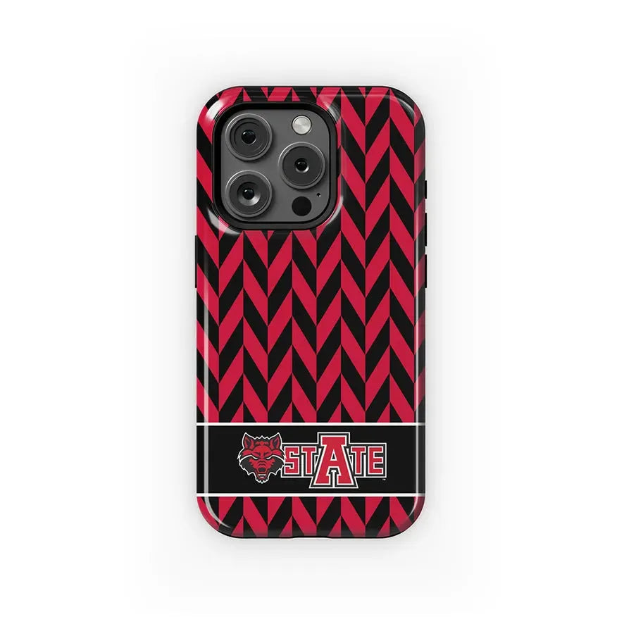 Arkansas State University iPhone 16, 15, 14, 13 Phone Case - Zig Zag Gloss Mobile Phone Cases