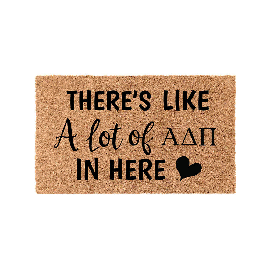 Alpha Delta Pi Coir Door Mat - A Lot of | Custom ADPi Welcome Mat