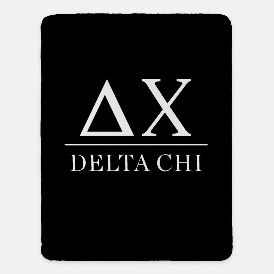Delta Chi Sherpa Blanket XL 60x80 | D-Chi Fraternity Merch