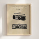Boombox US Art Print | Dorm Decor for Guys | Music Themed Wall Art