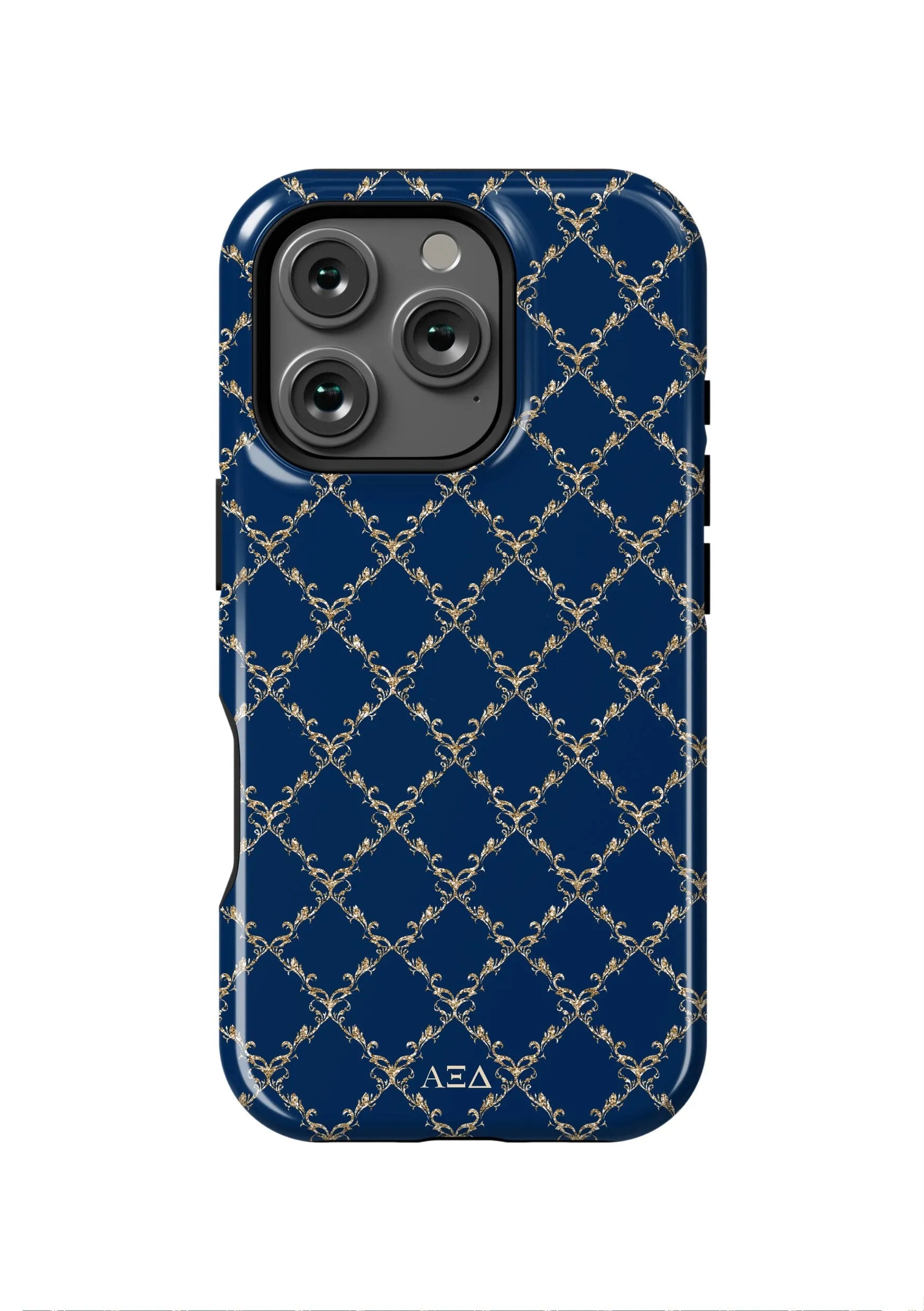 Alpha Xi Delta iPhone 16, 15, 14 Mobile Phone Case - Blue Diamond Gloss Mobile Phone Cases