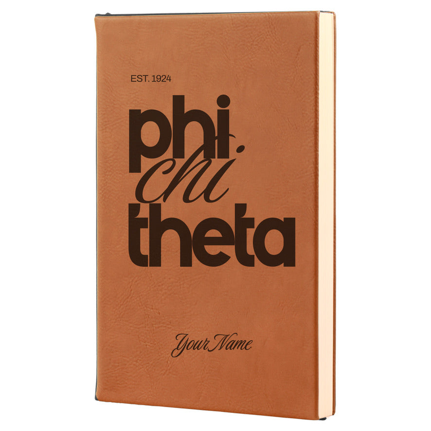 Phi Chi Theta Personalized Leatherette Notebook Journal