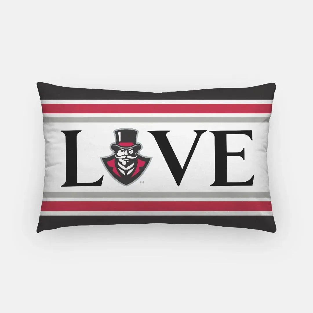 Austin Peay State Lumbar Throw Pillow Cover - LOVE Pillow Covers