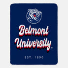 Belmont University Retro Sherpa Blanket  60"x80"| Official Merchandise | Custom Gifts | Festive Fit Home