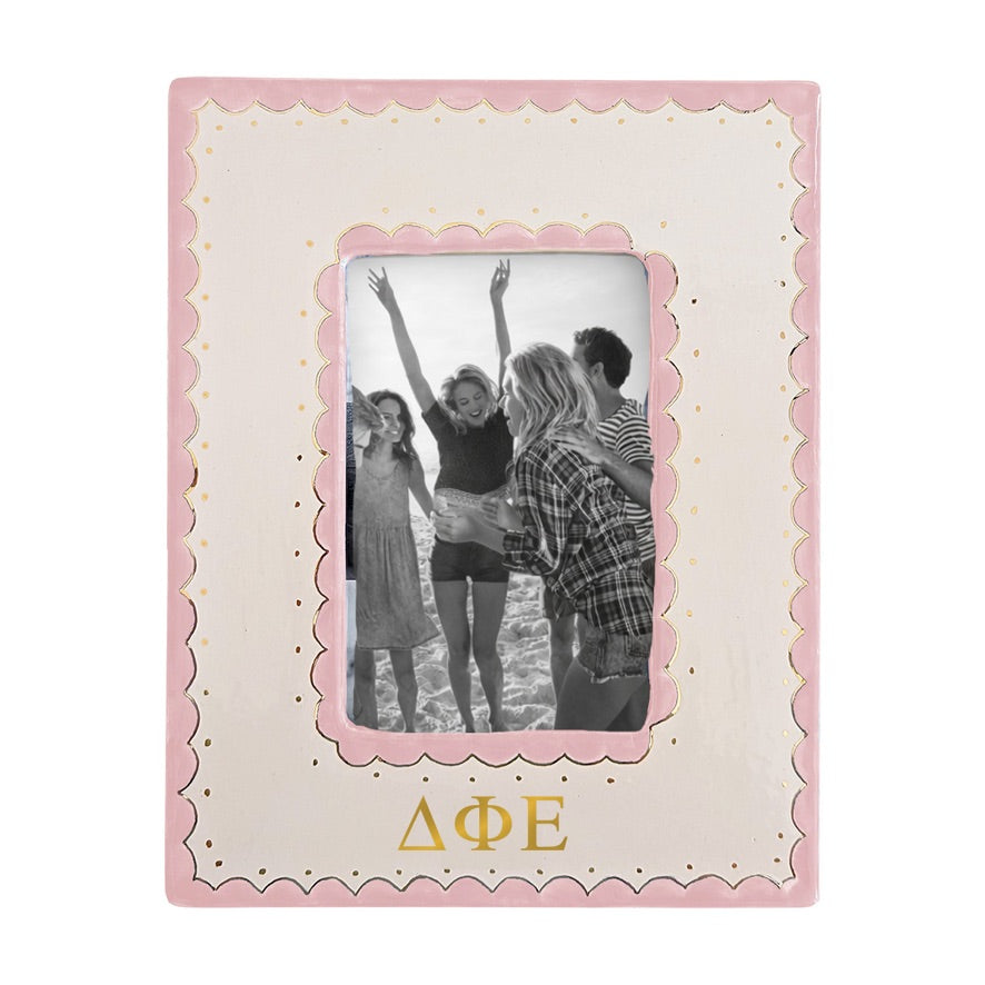 Delta Phi Epsilon Scallop Monogrammed Picture Frame