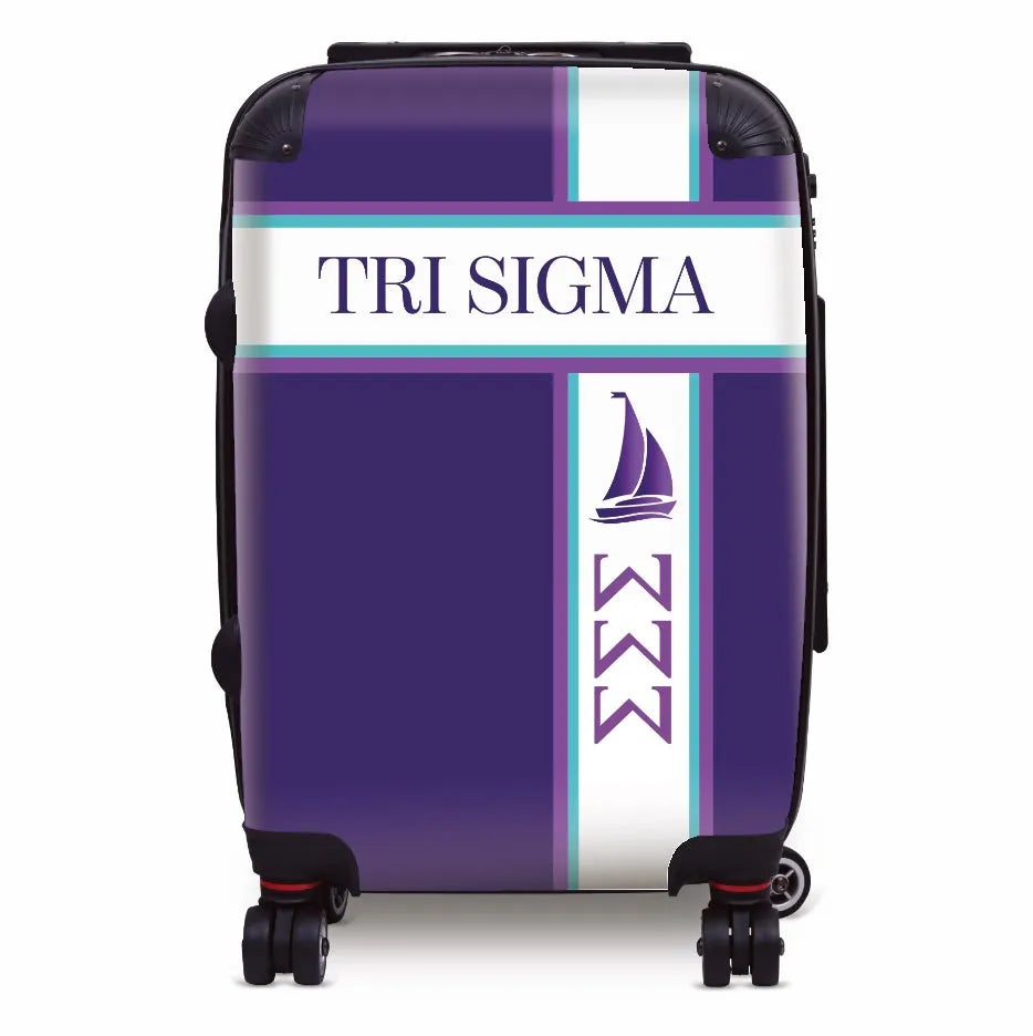 Tri Sigma Carry-on Suitcase - Stripe Suitcases