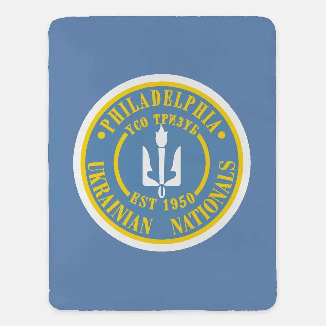 Ukrainian Nationals Sherpa Blanket - Large Logo 60"x80" Throw Blankets