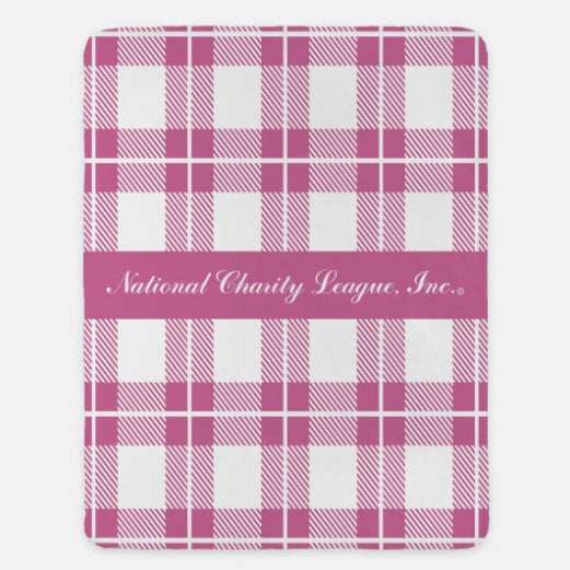 National Charity League XL 60x80 Sherpa Blanket - Plaid
