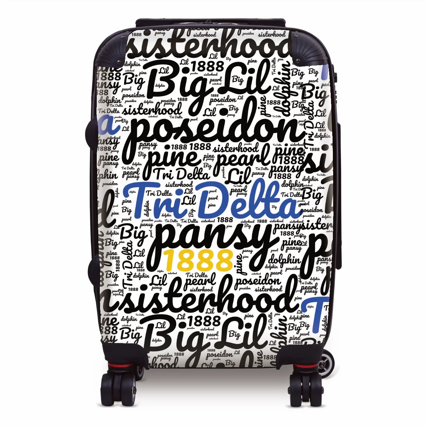 Tri Delta Carry-on Suitcase - Expression Art Suitcases