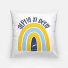 Alpha Xi Delta Pillow Cover - Rainbow 18" | Official Custom Gifts | Festive Fit Home