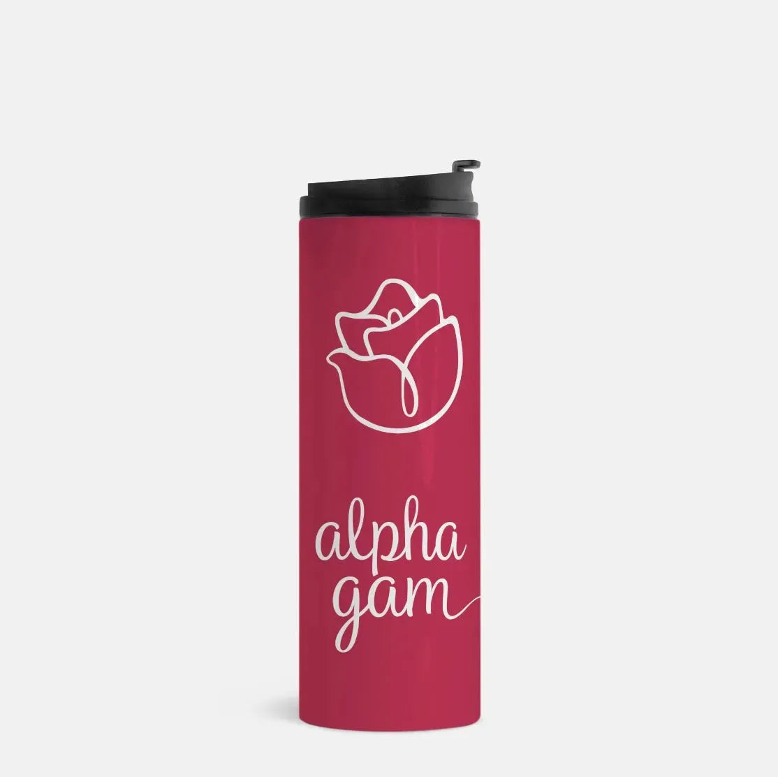 Alpha Gam Thermal Tumbler 16 oz. - Rose Drinkware
