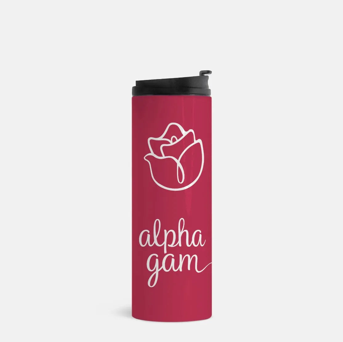 Alpha Gam Thermal Tumbler 16 oz. - Large Rose | Official AGD Gifts 