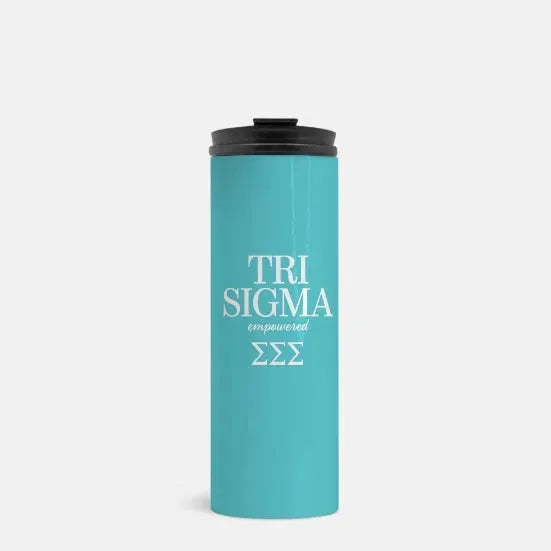 Tri Sigma Traditional Thermal Tumbler 16 oz. Sea Blue Drinkware