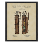 Vintage Golf Bag US Patent Art Print | Sports-Themed Dorm Decor | Wall Art | Campus Greek Fit