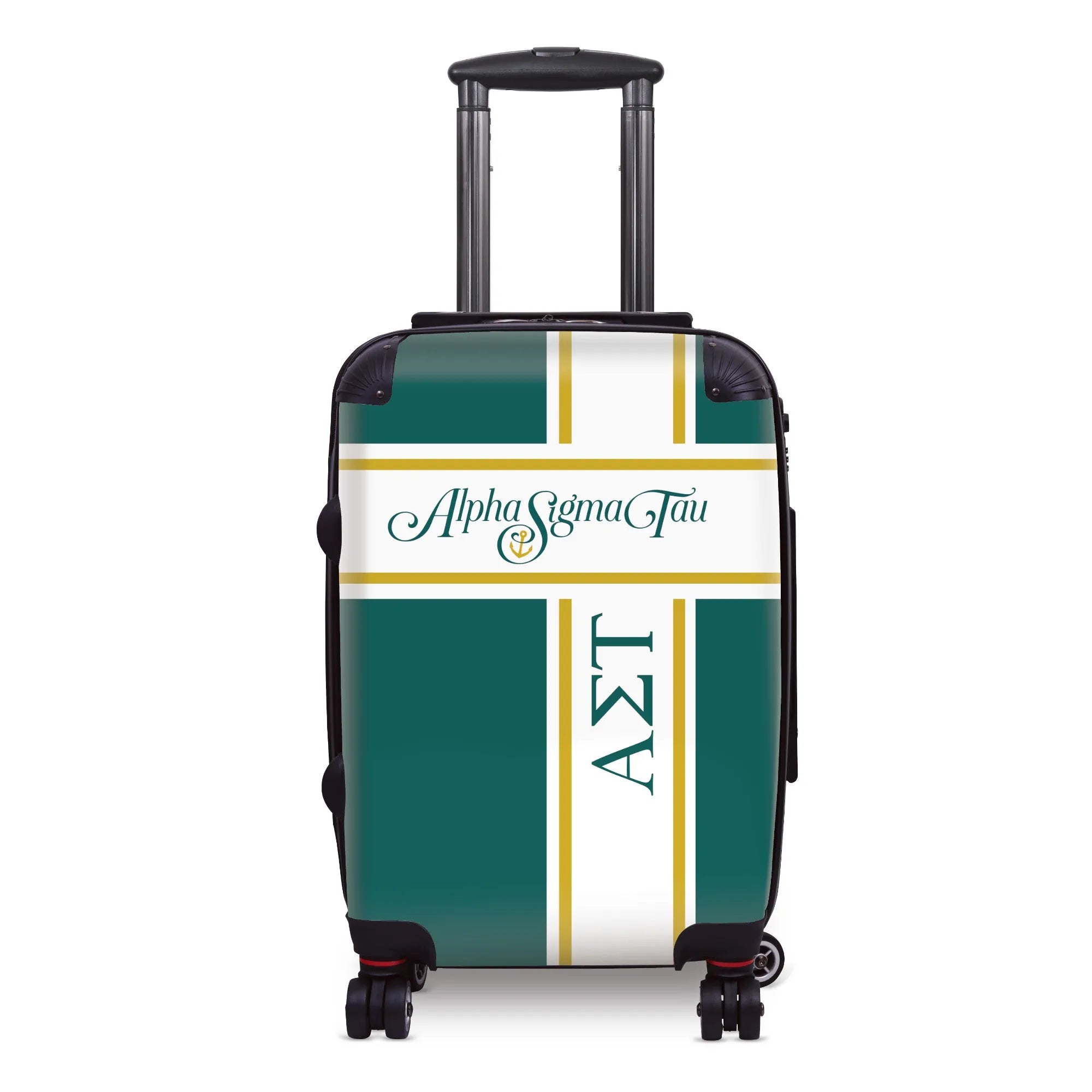 Alpha Sigma Tau 20" Carry-on Suitcase Luggage - Cross Stripe | Gifts