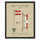 Golf Flag US Patent Art Print | Sports Themed Dorm Decor | Wall Art | Campus Greek Fit