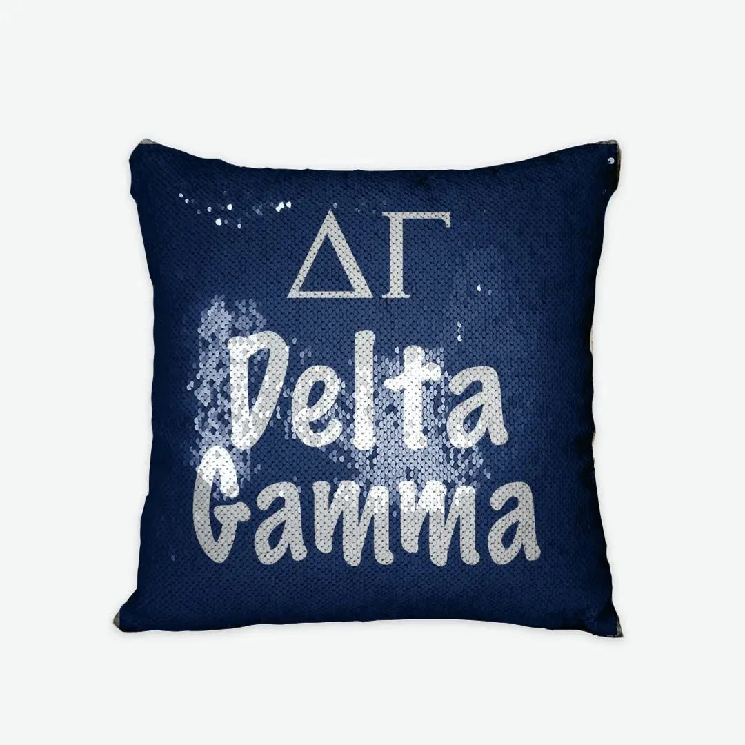 Delta Gamma Sequin Pillow Cover Pillow Covers