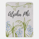 Field of Lillies Alpha Phi Sherpa Blanket XL 60x80 | APhi Gifts