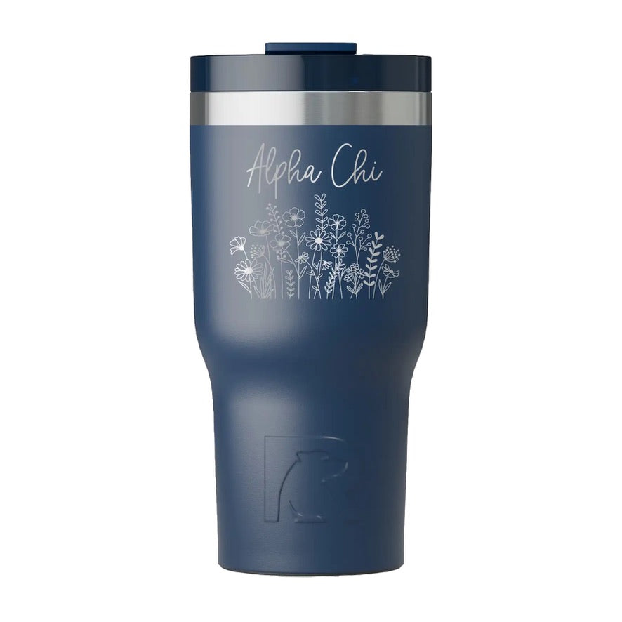 Alpha Chi Omega RTIC 20 oz Essential Tumbler - Wildflowers