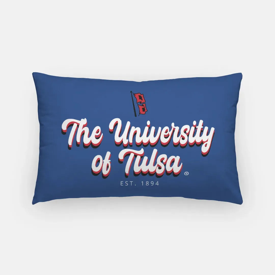 University of Tulsa Lumbar Throw Pillow Cover - Retro Pillow Covers